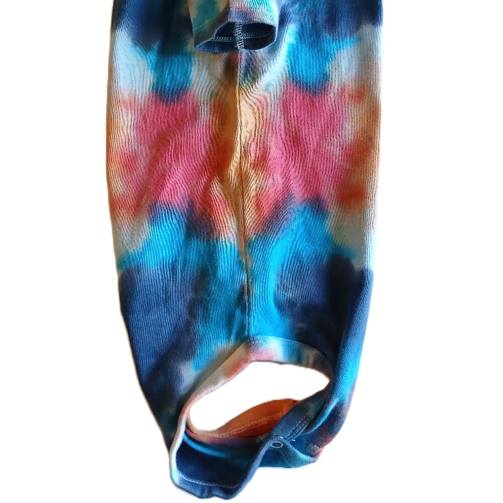 Tie Dye Baby Bodysuit With Abstract Pattern in Blue Red Orange 18 Months NWT - Picture 16 of 16